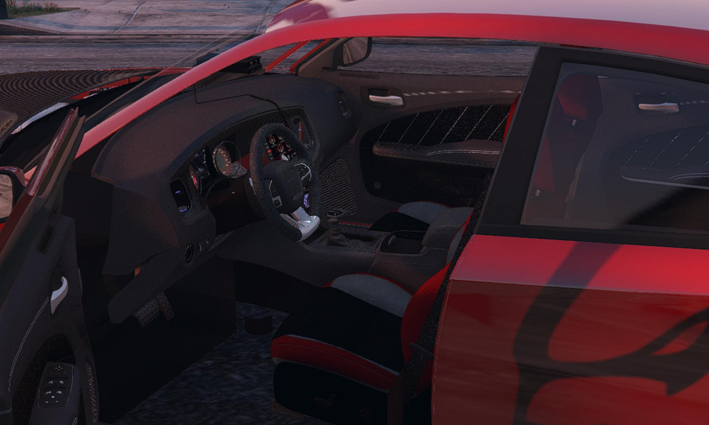 FiveM Dodge Charger: Optimized Muscle Car with Hellcat Accents