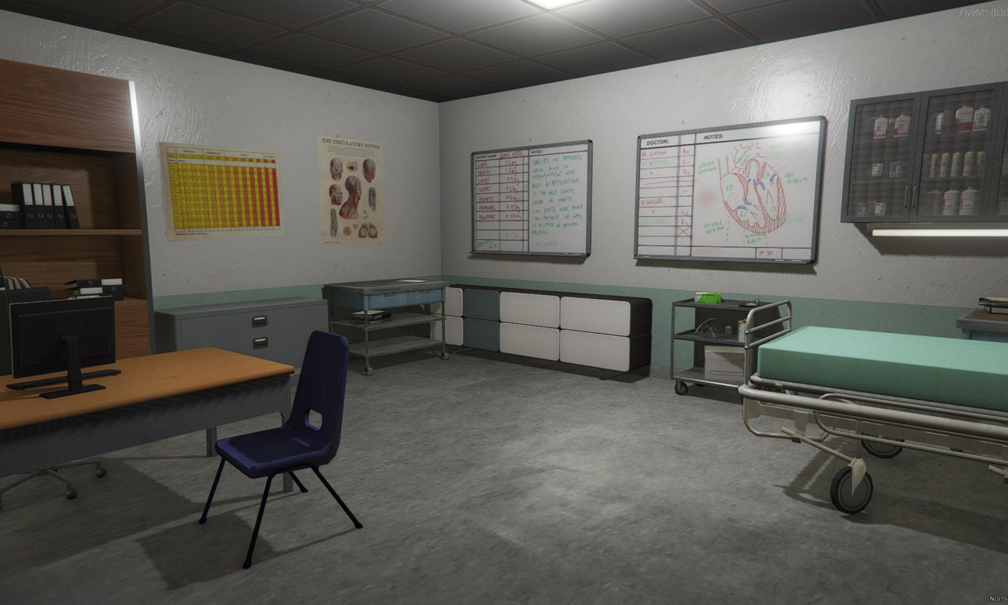 FiveM Medical Center MLO: Los Santos Hospital, Detailed Interior & Parking
