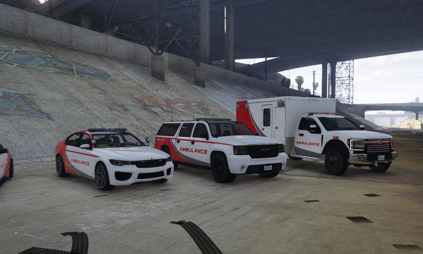 FiveM Emergency Vehicles Pack: Medical RP Ambulance, Trucks & Helicopter