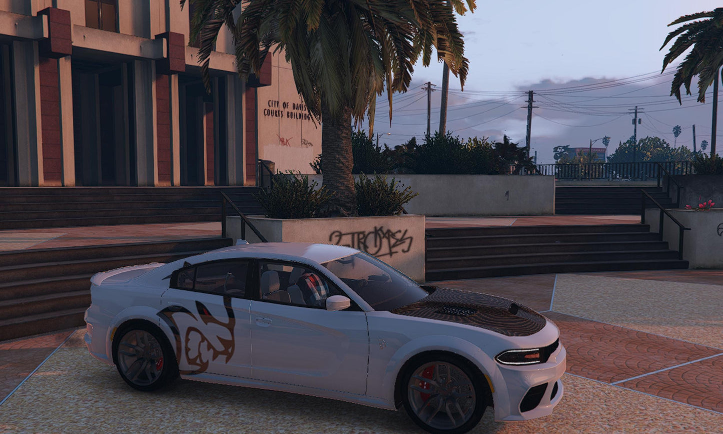 FiveM Dodge Charger: Optimized Muscle Car with Hellcat Accents