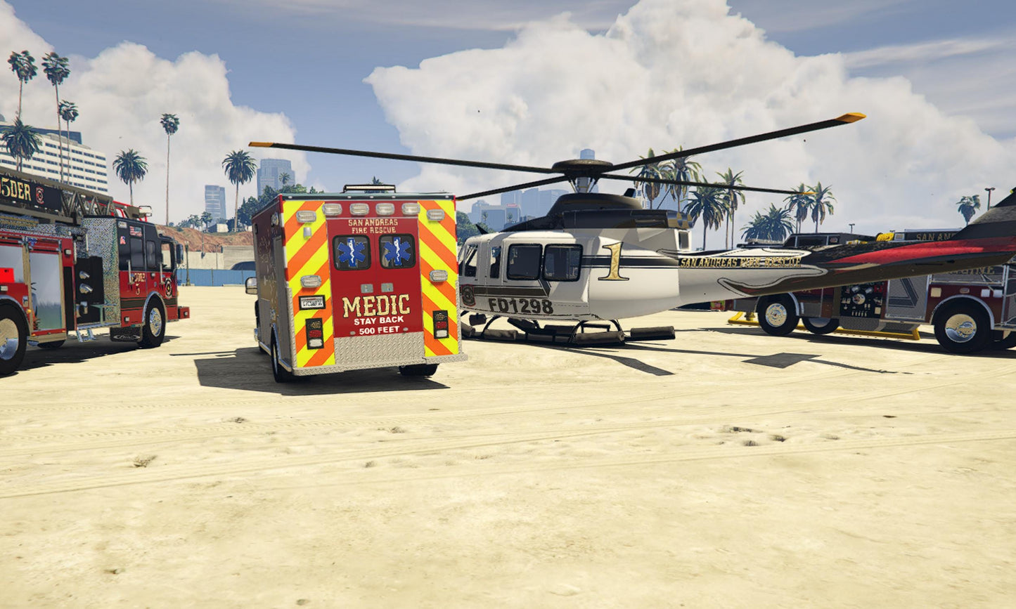 FiveM Emergency Vehicle Pack: Fire Trucks, Ambulances, Rescue Vehicles