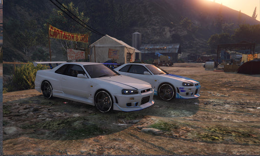 Nissan Skyline GT-R R34 FiveM Car Mod: JDM Tuner, Drift Ready (Digital Download)