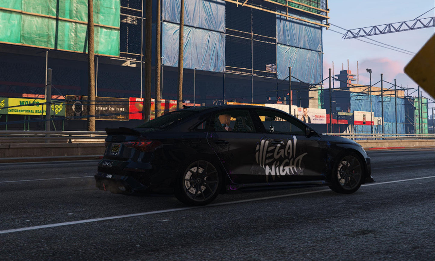 FiveM Illegal Night Car: Audi RS Inspired, Street Racing Add-On