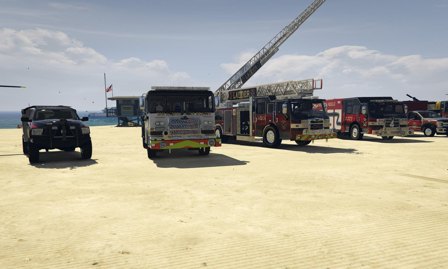 FiveM Emergency Vehicle Pack: Fire Trucks, Ambulances, Rescue Vehicles