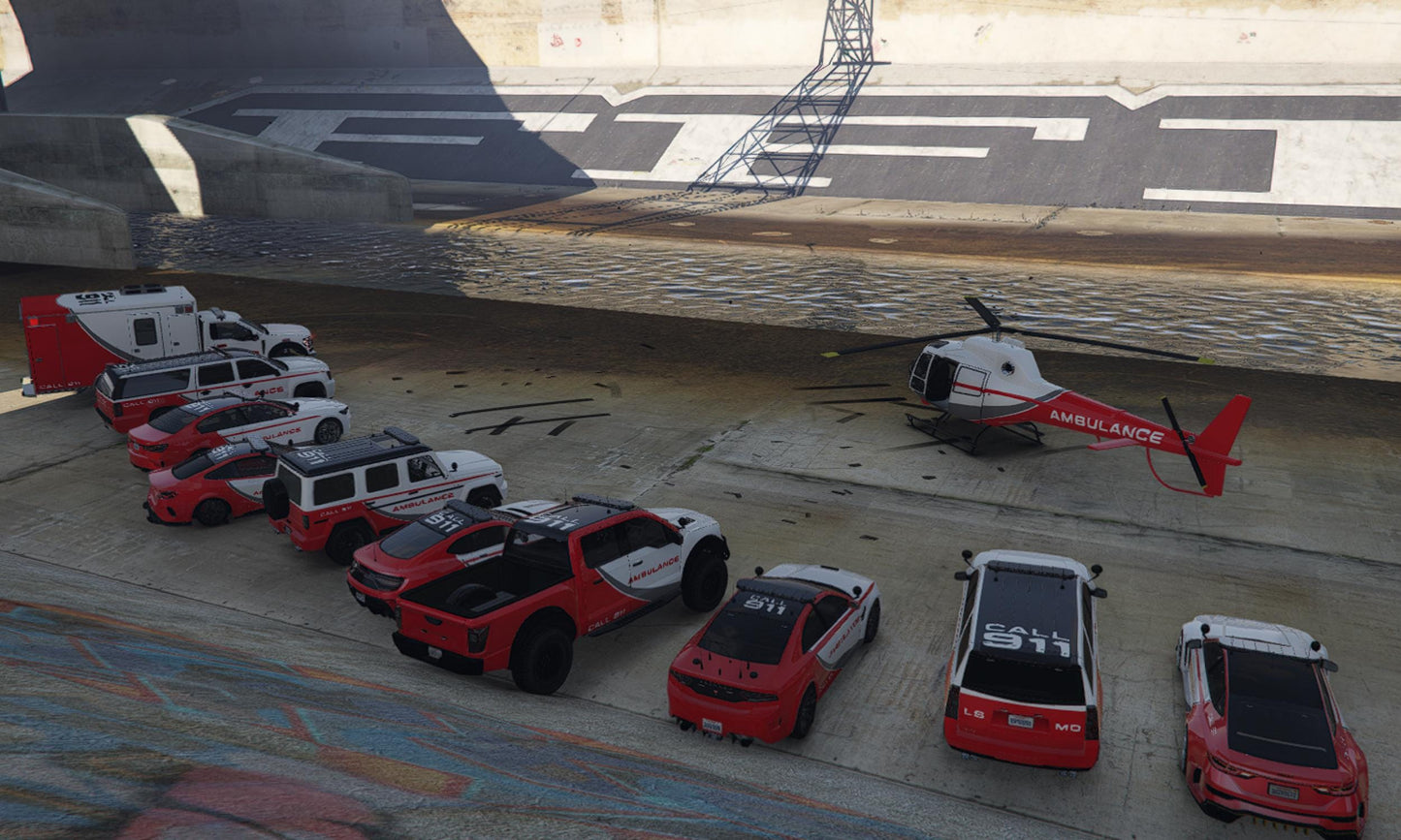 FiveM Emergency Vehicles Pack: Medical RP Ambulance, Trucks & Helicopter