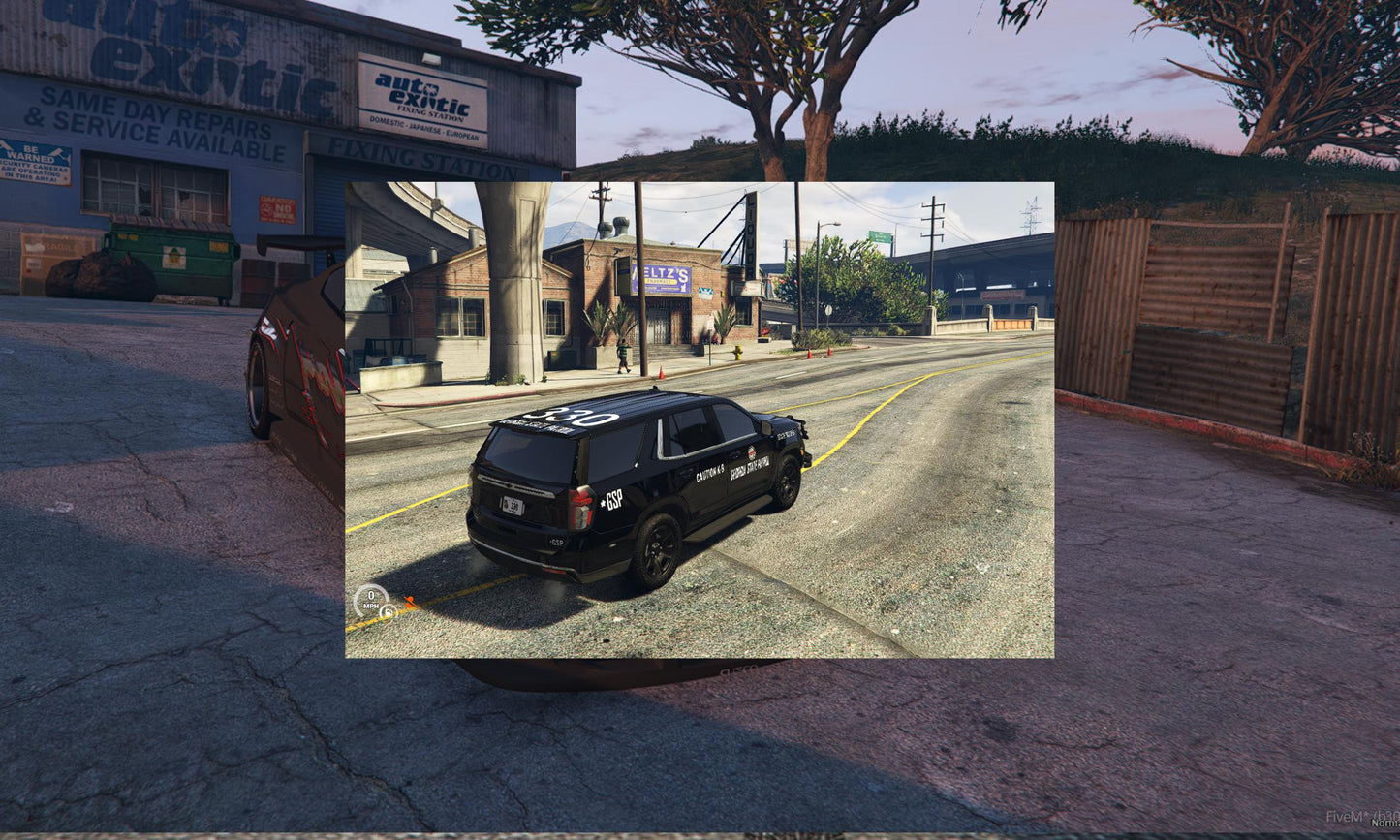 FiveM Chevrolet Tahoe State Patrol Car: Optimized Law Enforcement Vehicle