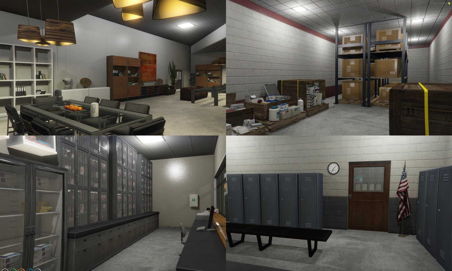 FiveM Medical Center MLO: Los Santos Hospital, Detailed Interior & Parking