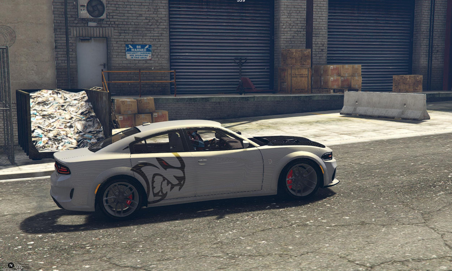 FiveM Dodge Charger: Optimized Muscle Car with Hellcat Accents