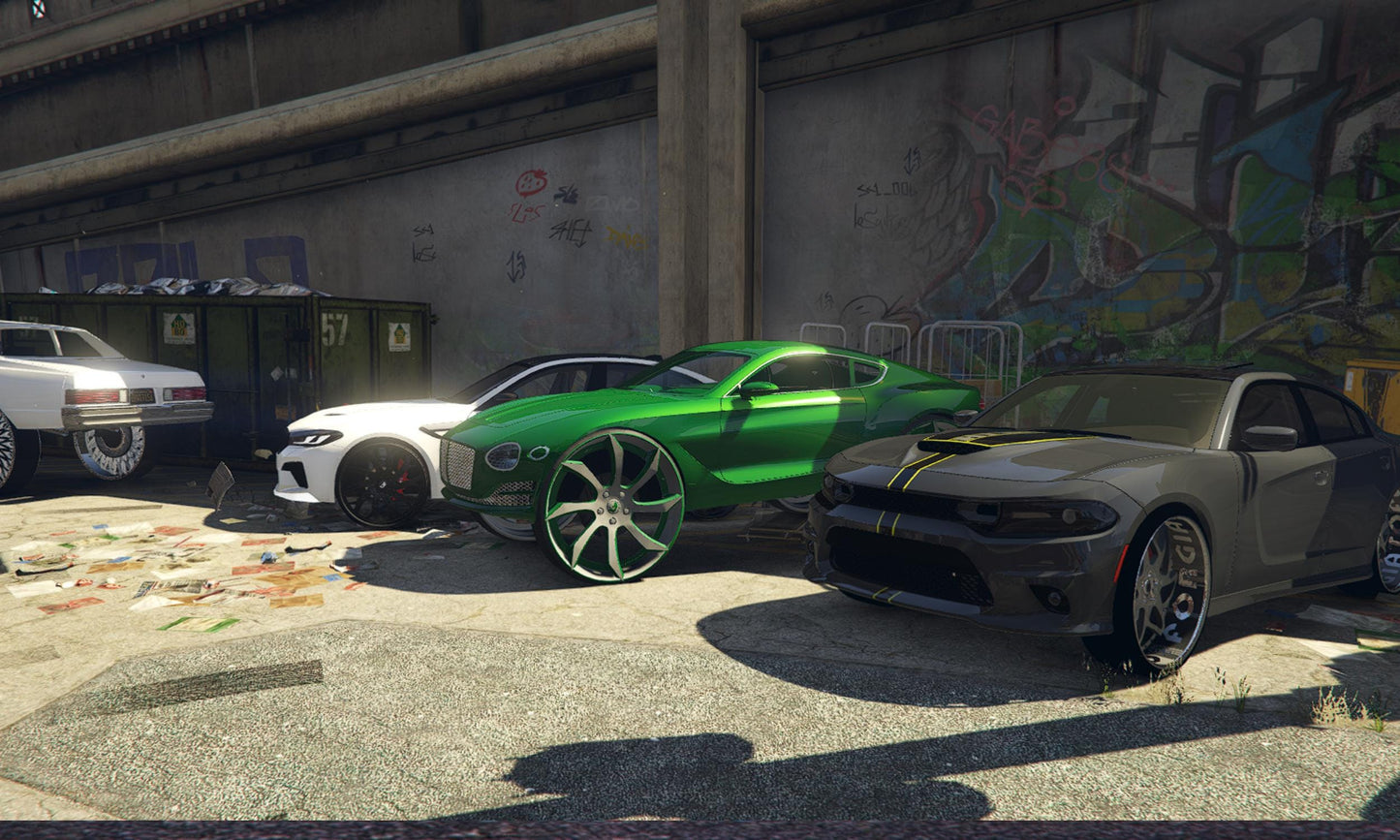 FiveM Debadged Donk Car Pack: Custom Lowrider Style, RP Ready