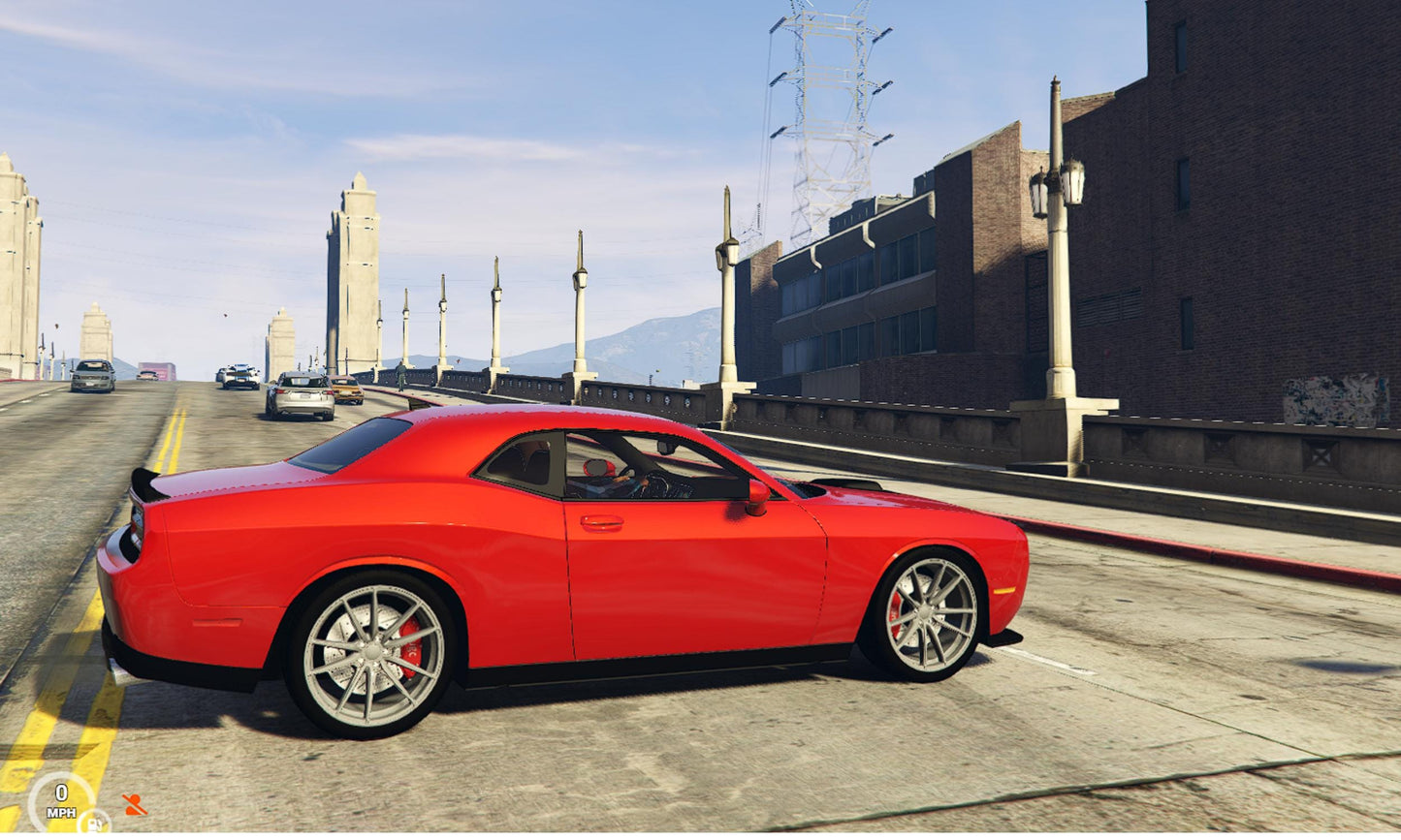FiveM Custom Debadged Muscle Car | Challenger Style Street Racer | Lore-Friendly Drift & RP Vehicle Mod