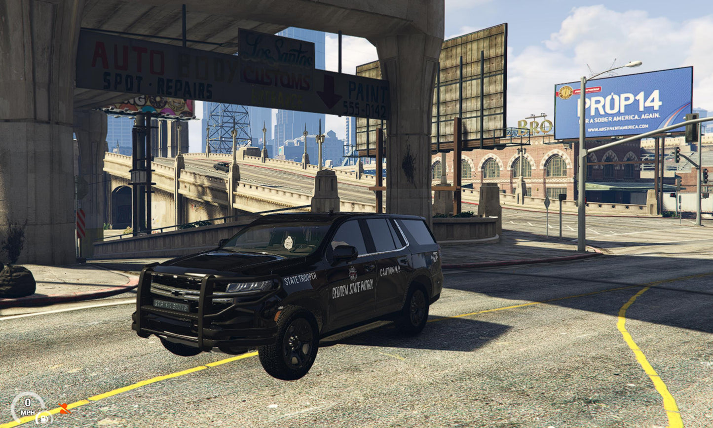 FiveM Chevrolet Tahoe State Patrol Car: Optimized Law Enforcement Vehicle
