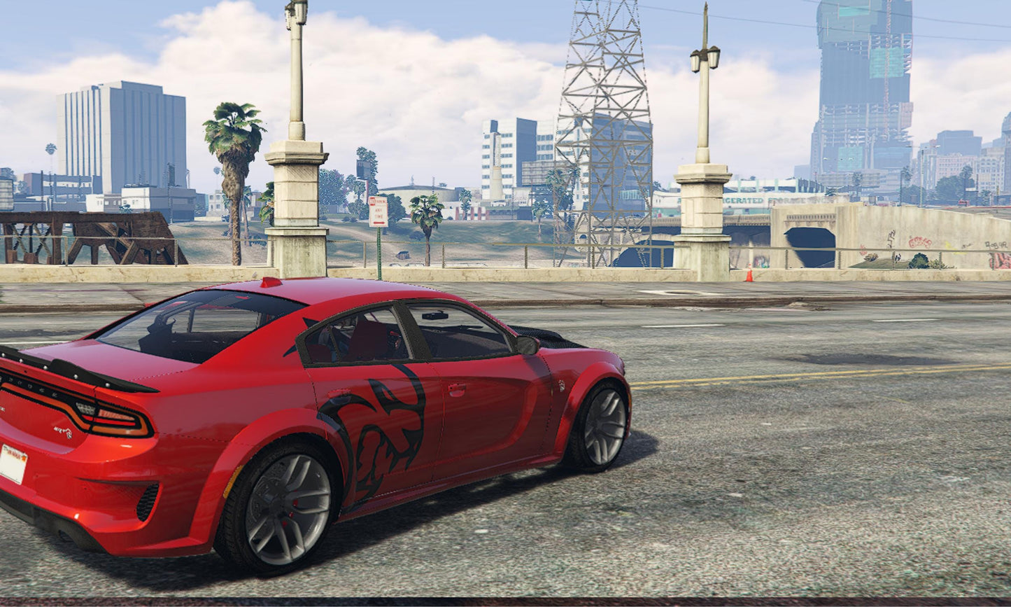 FiveM Dodge Charger: Optimized Muscle Car with Hellcat Accents