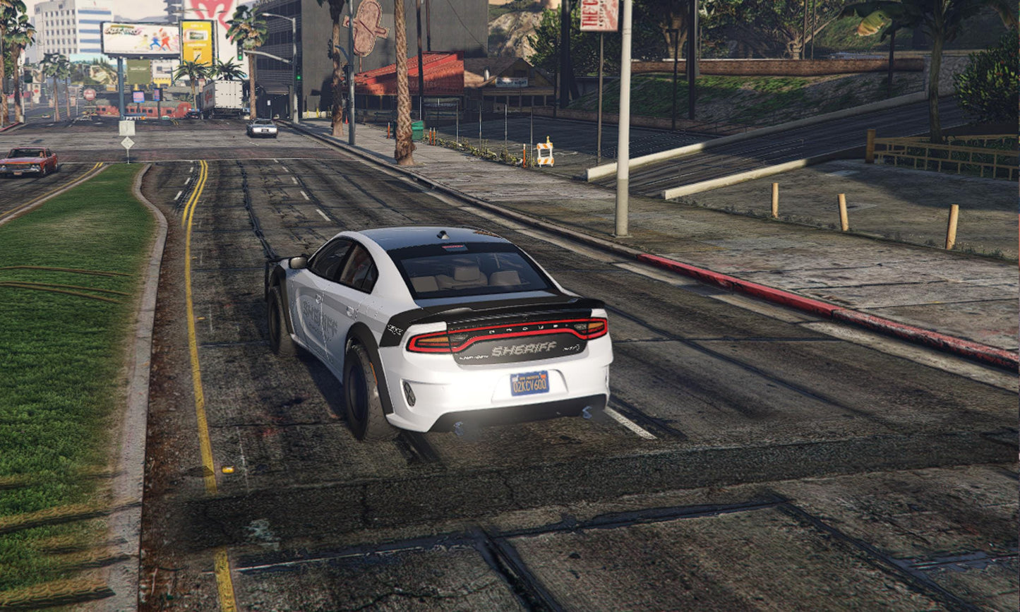 FiveM Dodge Charger Sheriff Patrol Vehicle: Optimized Blaine County Law Enforcement
