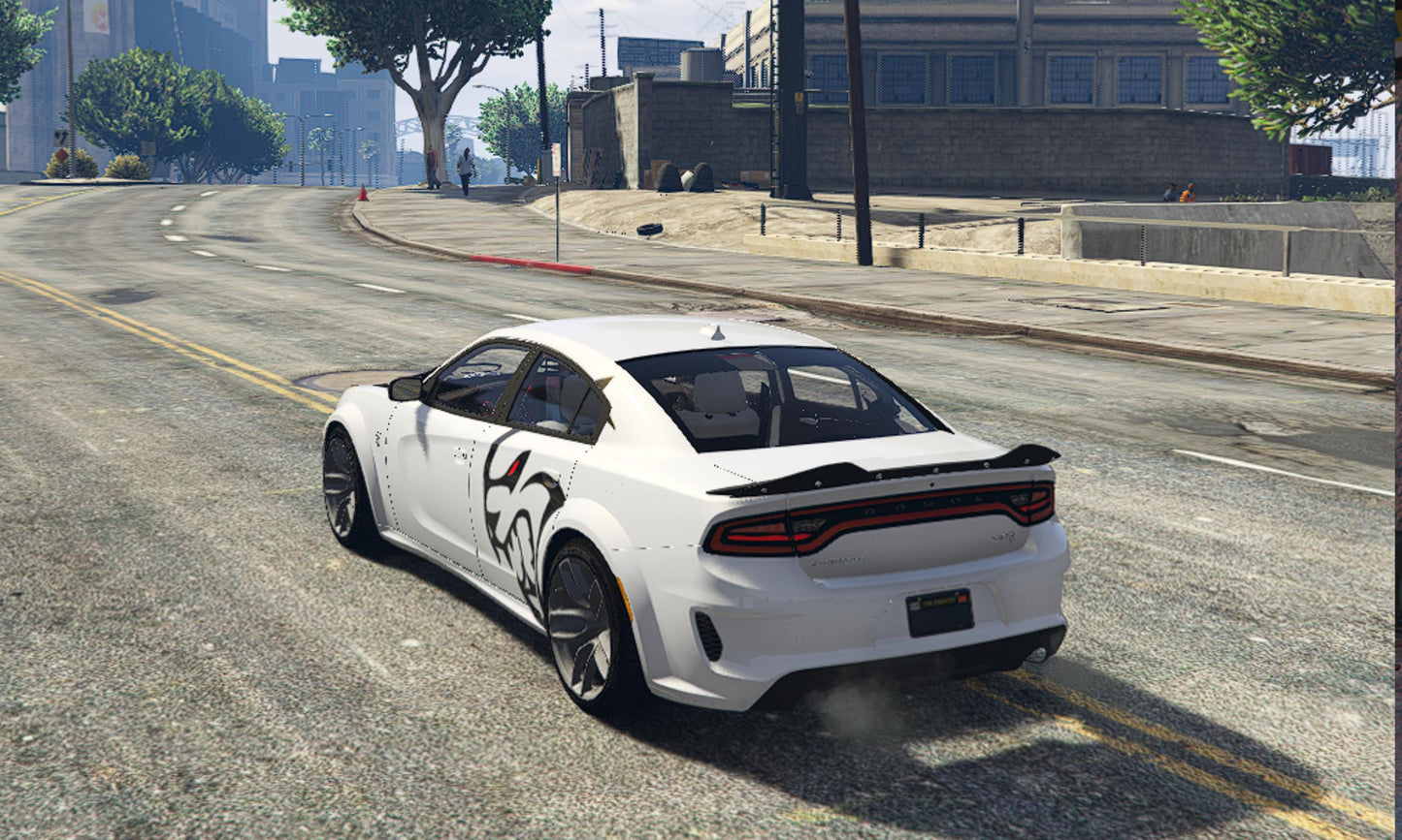 FiveM Dodge Charger: Optimized Muscle Car with Hellcat Accents