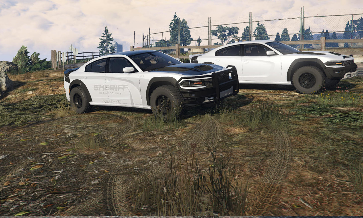 FiveM Dodge Charger Sheriff Patrol Vehicle: Optimized Blaine County Law Enforcement