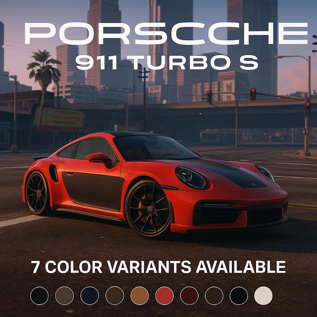 FiveM Porsche 911 Widebody Add-On: 7 Color Options, Realistic Design