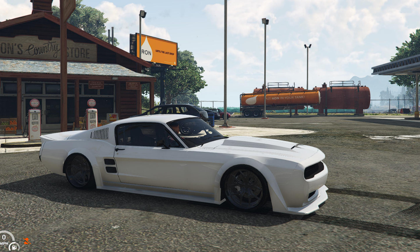 FiveM Debadged Muscle Car Mod: Custom Widebody, 5 Colors