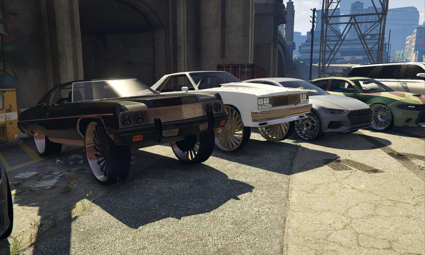 FiveM Debadged Donk Car Pack: Custom Lowrider Style, RP Ready