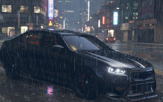 BMW G9M black sports car