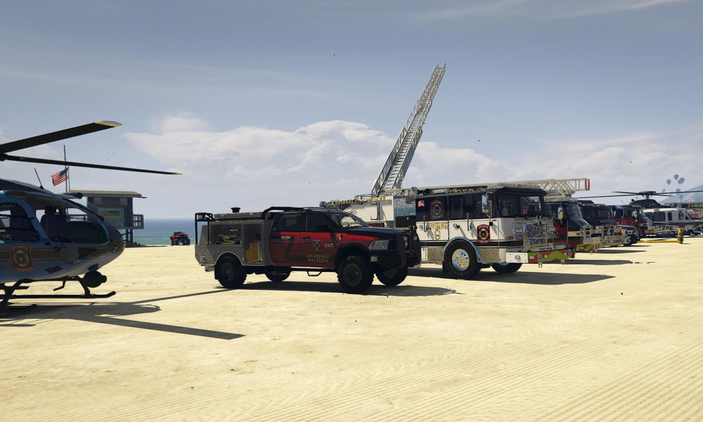 FiveM Emergency Vehicle Pack: Fire Trucks, Ambulances, Rescue Vehicles
