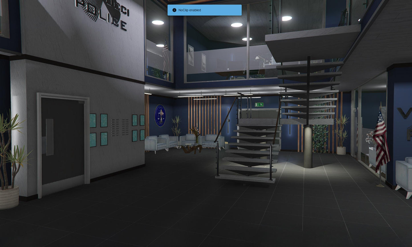 FiveM Police Station MLO: Modern Interior, Conference Rooms & Parking Lot
