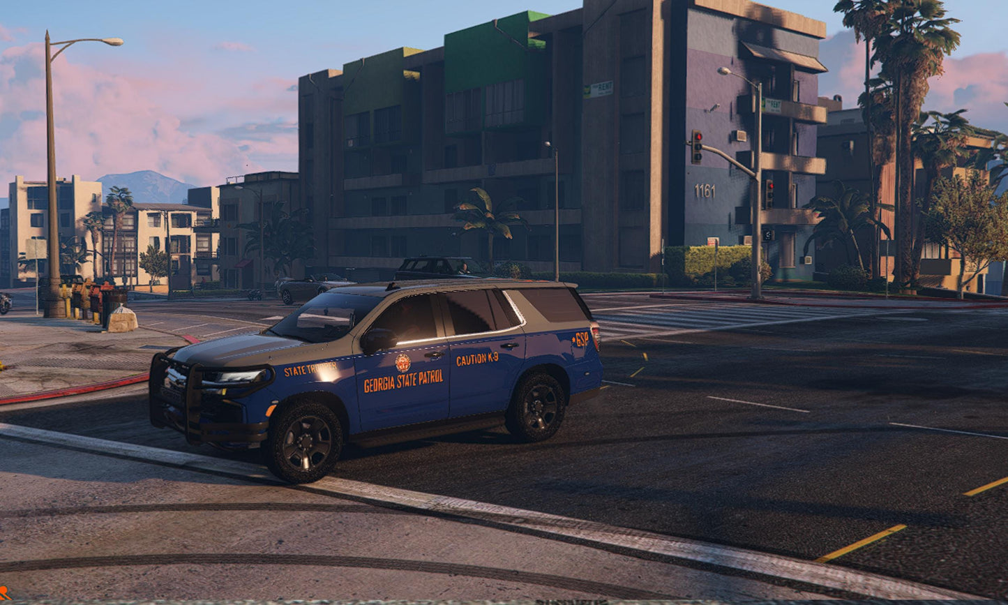 FiveM Georgia State Patrol Chevrolet Tahoe: Optimized Police SUV