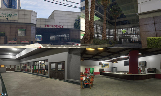 FiveM Medical Center MLO: Los Santos Hospital, Detailed Interior & Parking