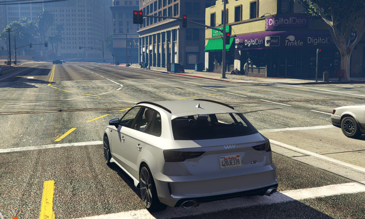 FiveM Audi Hatchback Mod: Debadged, 4K Textures, 7 Colors