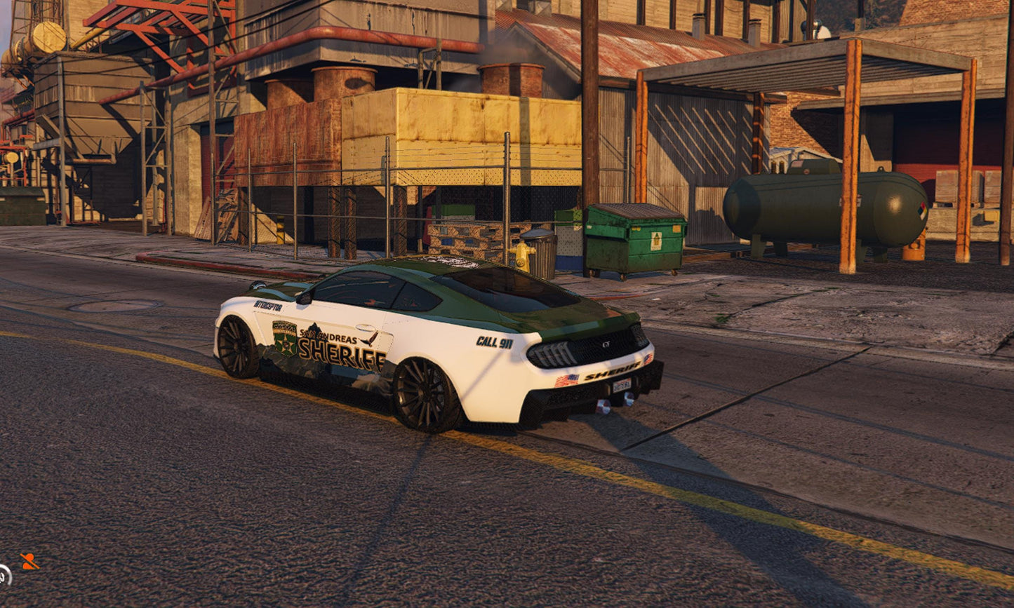 FiveM Sheriff Police Car Pack: 8 Color RP Vehicle Add-On