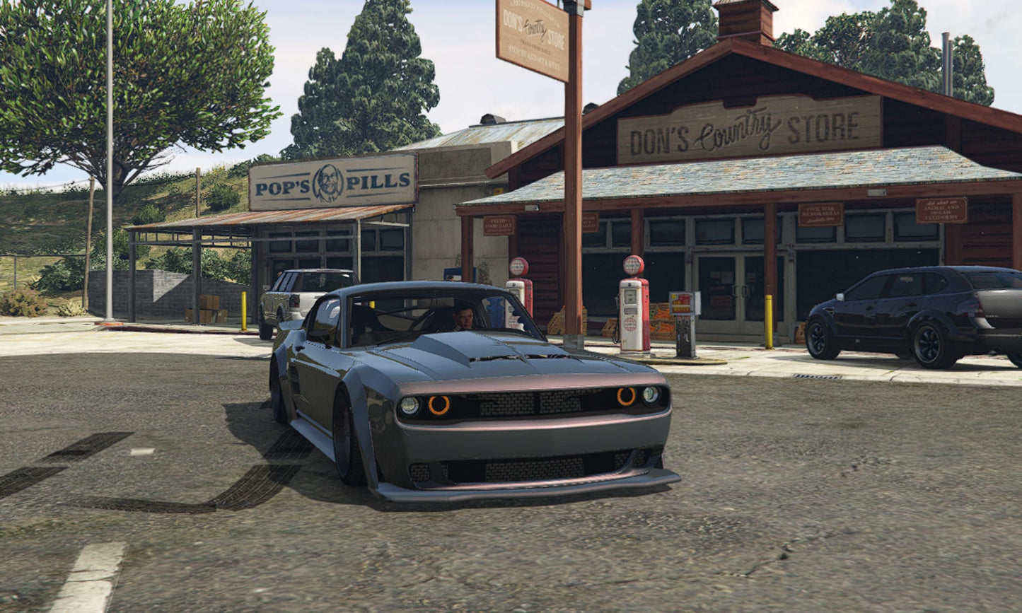 FiveM Debadged Muscle Car Mod: Custom Widebody, 5 Colors