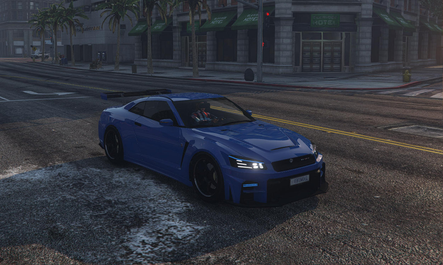 FiveM Nissan GT-R R35 Add-On Vehicle: JDM Drag & Drift Car