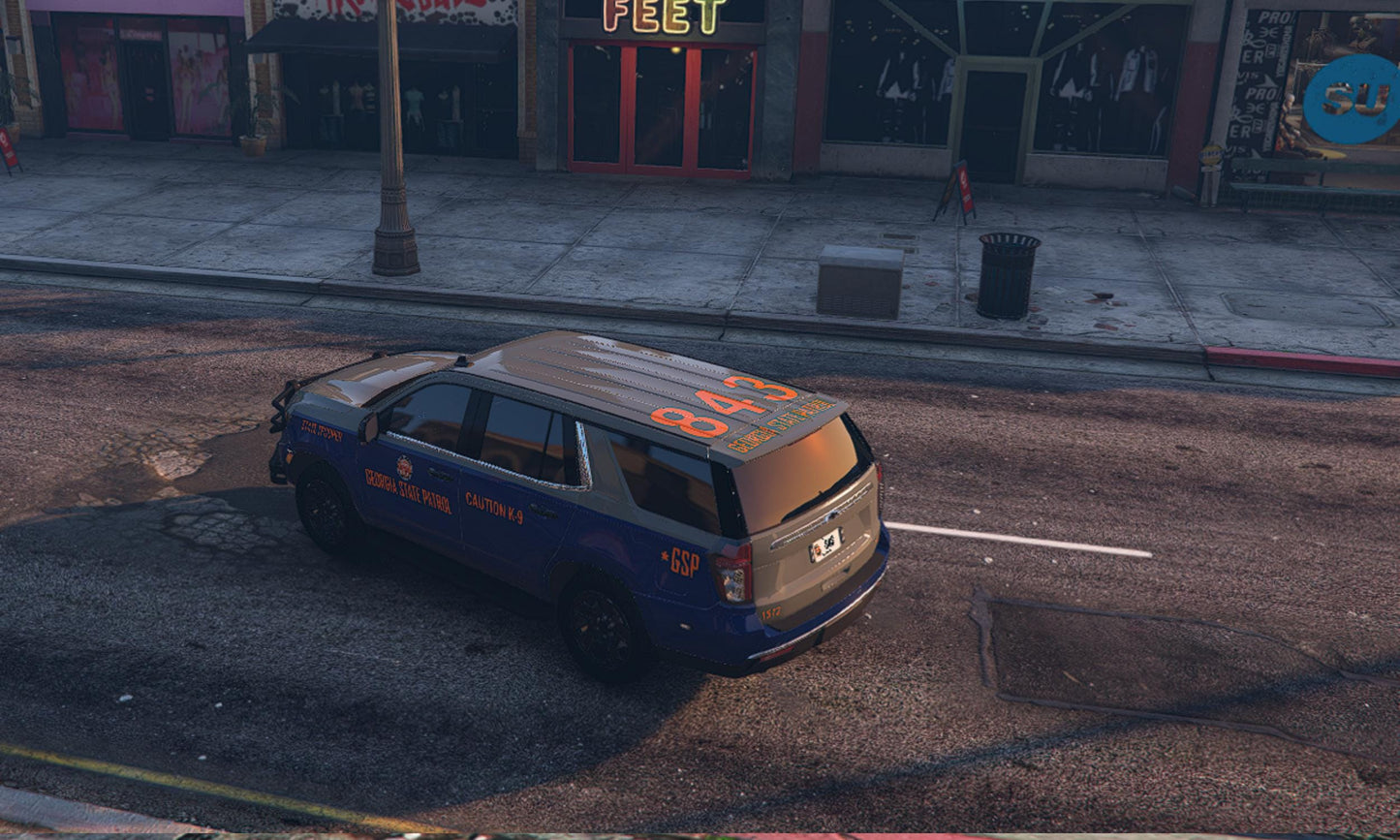 FiveM Georgia State Patrol Chevrolet Tahoe: Optimized Police SUV