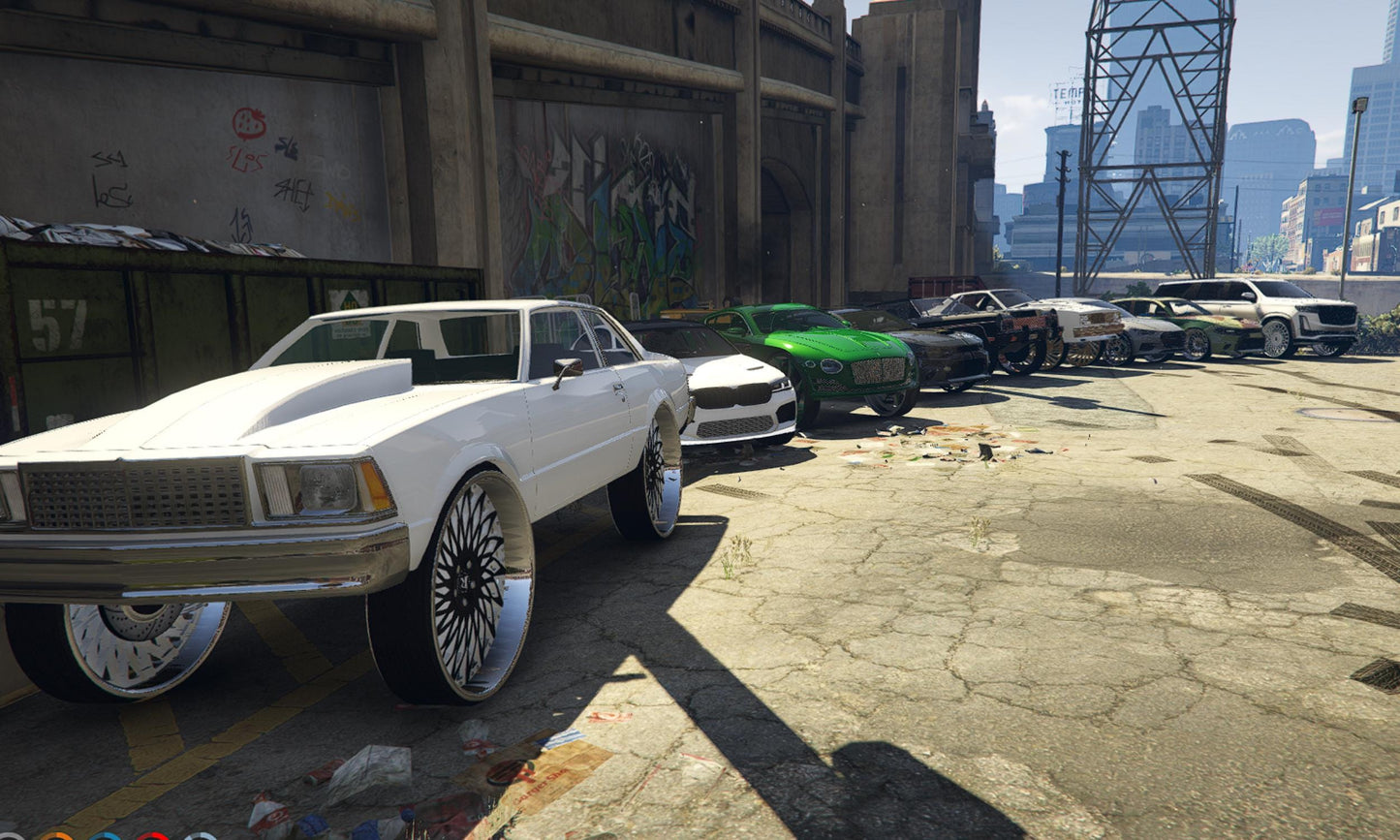 FiveM Debadged Donk Car Pack: Custom Lowrider Style, RP Ready