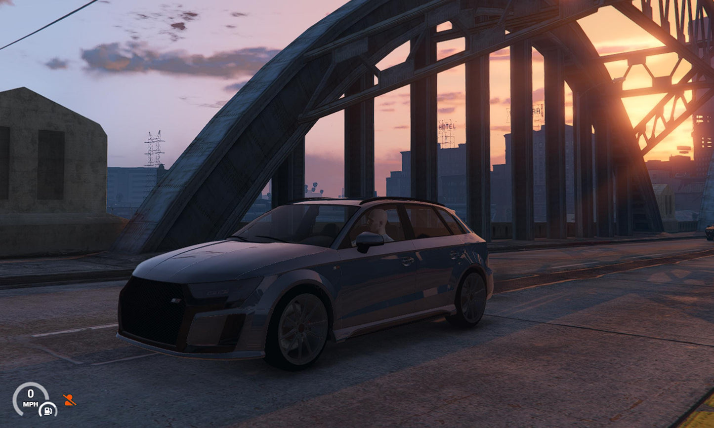 FiveM Audi Hatchback Mod: Debadged, 4K Textures, 7 Colors