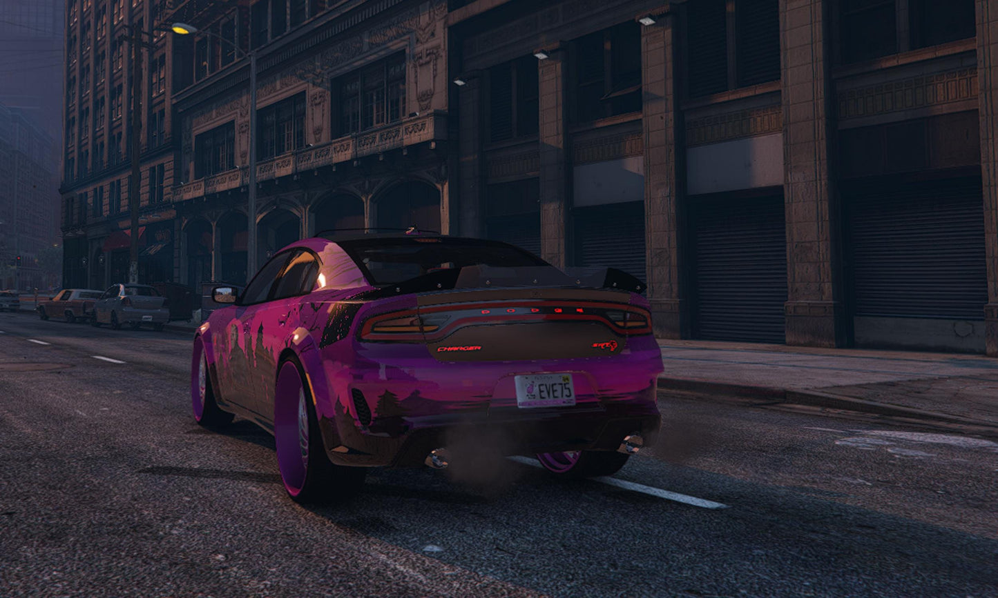 FiveM Debadged Charger: 4K Custom Car Mod - Optimized RP