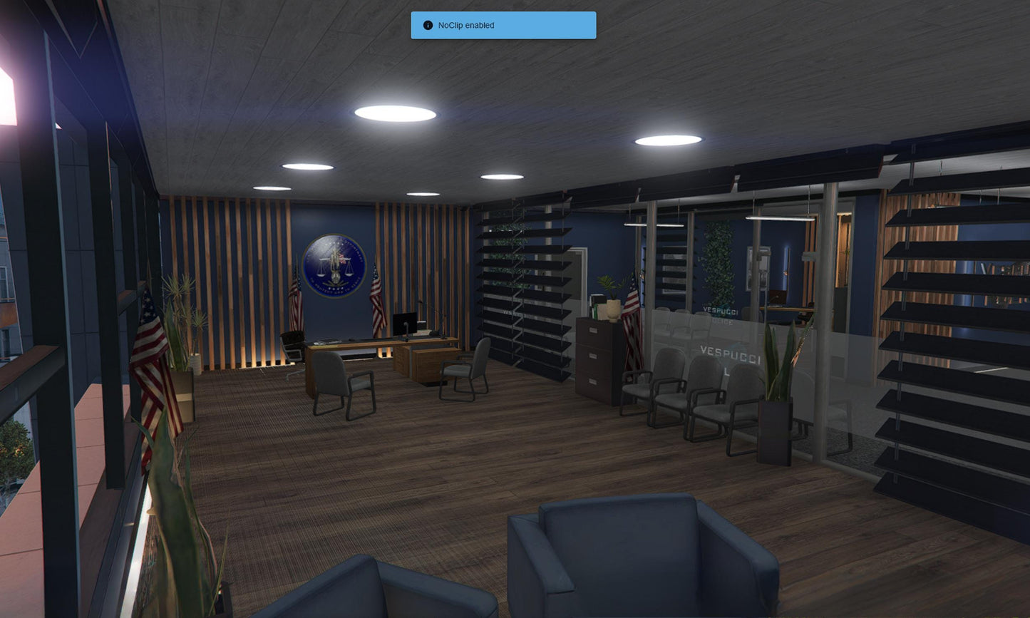FiveM Police Station MLO: Modern Interior, Conference Rooms & Parking Lot