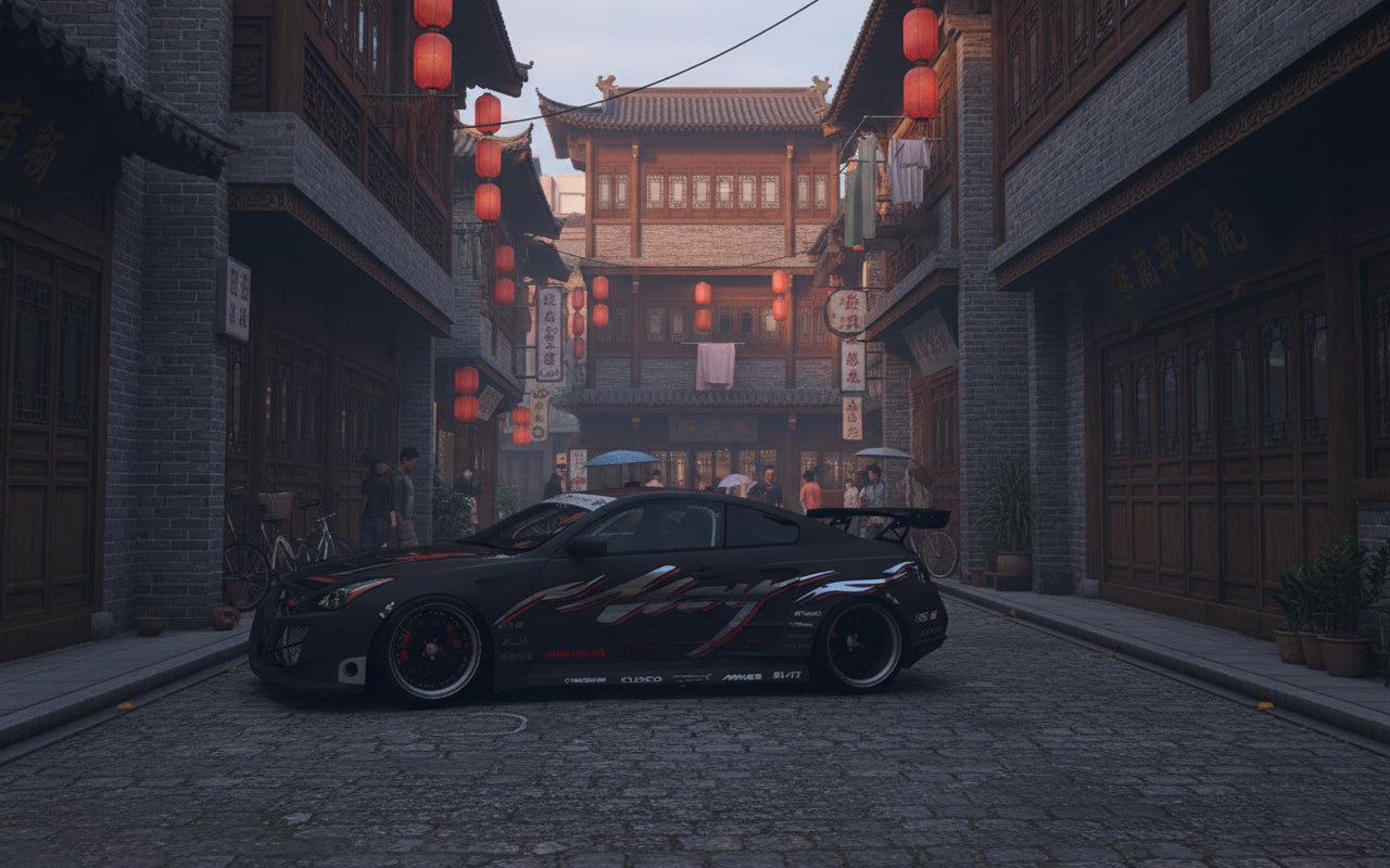 Nissan Skyline Drift Edition car add-on for FiveM, featuring 7 color variants and widebody kit.