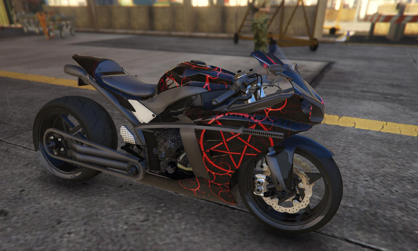 Red Motorcycle Mod for FiveM | Custom Drag & Drop Bike | Realistic Lighting - Smooth Handling | Easy Install