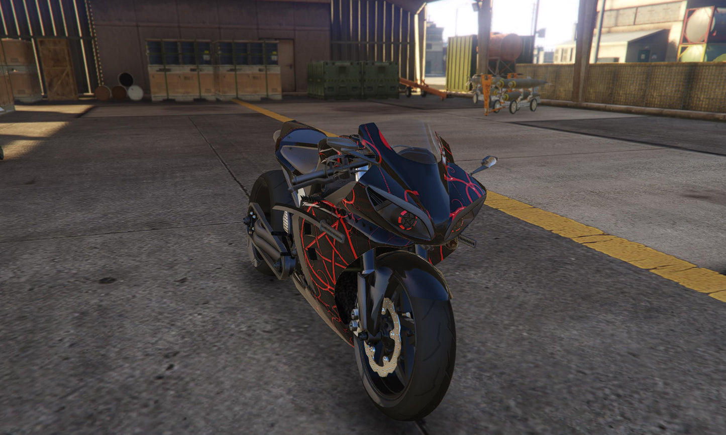 Red Motorcycle Mod for FiveM | Custom Drag & Drop Bike | Realistic Lighting - Smooth Handling | Easy Install