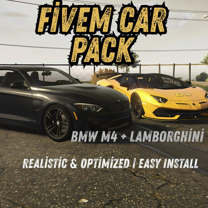 FiveM Car Pack – Lamborghini & BMW M4 | Realistic Vehicle Mod for GTA 5 RP Servers