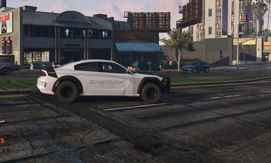 FiveM Dodge Charger Sheriff Patrol Vehicle: Optimized Blaine County Law Enforcement