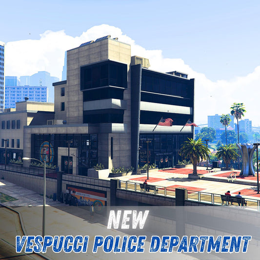 FiveM Police Station MLO: Modern Interior, Conference Rooms & Parking Lot