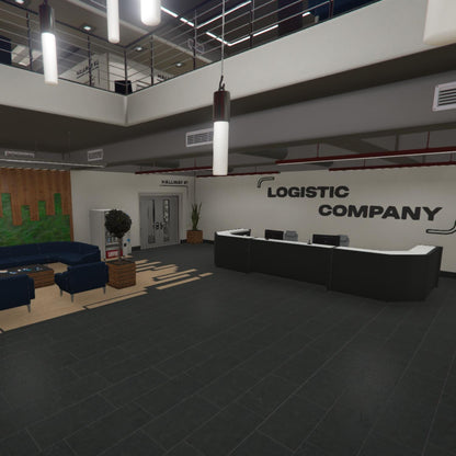 Logistics Warehouse MLO, Distribution Center Interior, Industrial Storage Facility