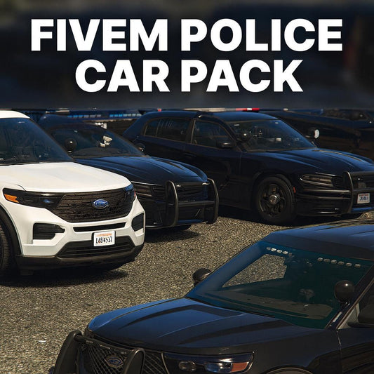 FiveM Police Car Pack | 4 Custom Law Enforcement Vehicles with Variants | Drag & Drop Easy Installation