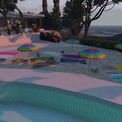 Water Park MLO, Resort Recreation Map, Outdoor Attraction Environment
