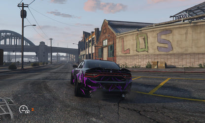 FiveM Dodge Charger Hellcat Add-On: Zebra Livery, Optimized RP Muscle Car