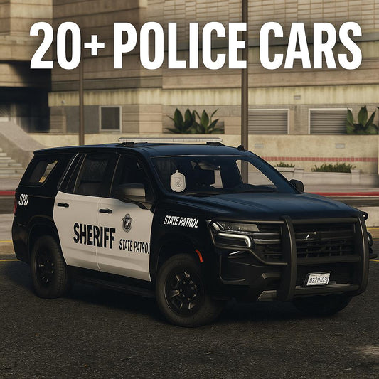 FiveM Police Car Pack: 20 Law Enforcement Vehicles - Drag & Drop Install