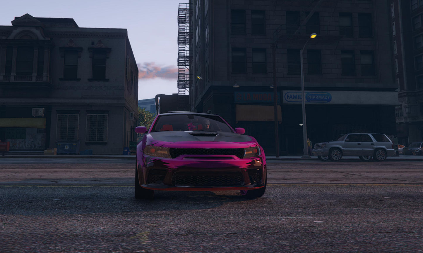 FiveM Debadged Charger: 4K Custom Car Mod - Optimized RP