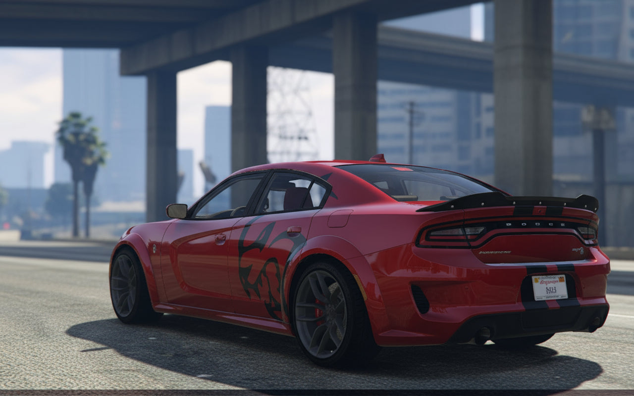 FiveM Dodge Charger: Optimized Muscle Car with Hellcat Accents