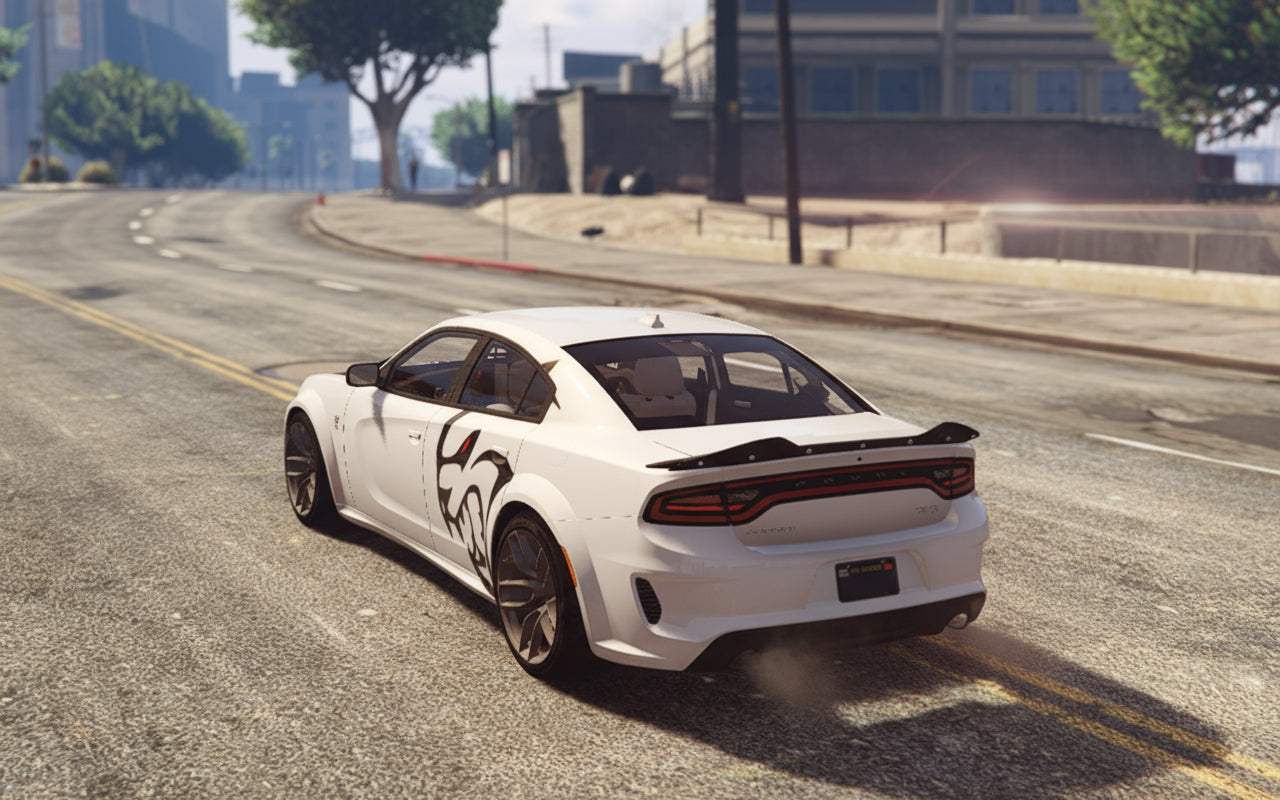 FiveM Dodge Charger: Optimized Muscle Car with Hellcat Accents